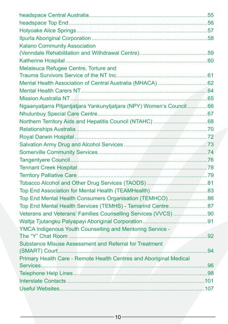 Alcohol and Other Drug AND Mental Health Services Directory