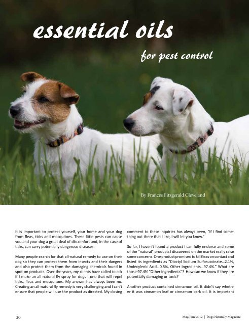 Download the PDF Version - Dogs Naturally Magazine