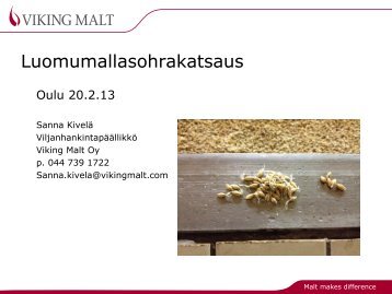 Luomumallasohrakatsaus - ProAgria Oulu