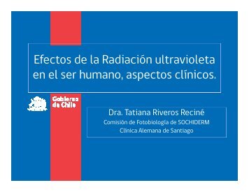Efectos de la RadiaciÃ³n ultravioleta en el ser humano