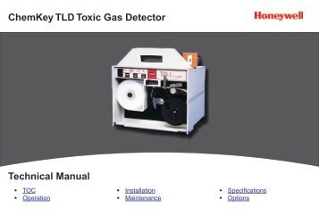 ChemKey TLD Toxic Gas Detector Technical Manual - Equipco