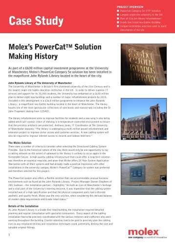 molex circumstance learn solution molex condition analyze solution