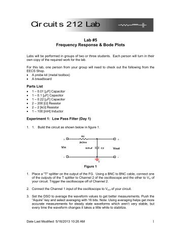 Frequency Response and Bode Plots