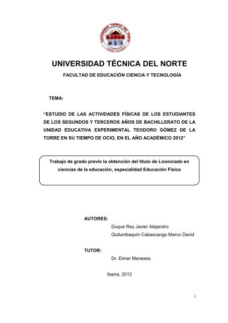 tesis completa.pdf - Repositorio UTN - Universidad TÃ©cnica del Norte