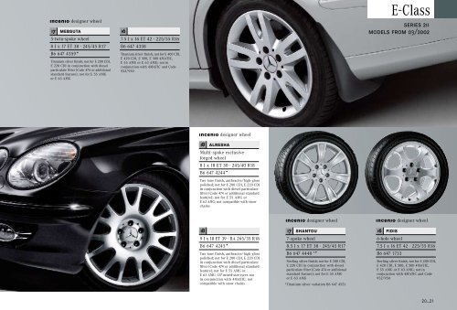 Mercedes-Benz Light-alloy Wheels Current Car Series