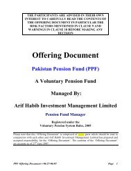 Offering Document Pakistan Pension Fund (PPF) - MCB-Arif Habib ...