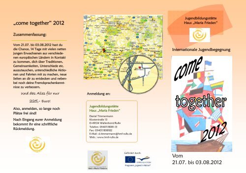 Flyer Intern Haus Maria Frieden