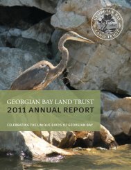 2011 ANNUAL REPORT - Georgian Bay Land Trust