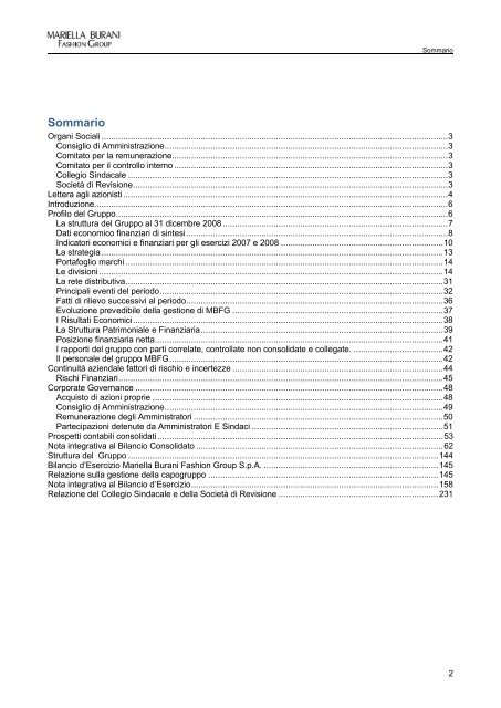 Bilancio d'Esercizio e Consolidato al 31 dicembre 2008