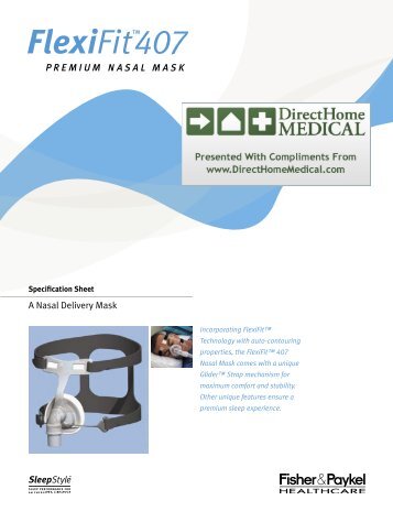 FlexiFit 407 CPAP Mask - Product Brochure (PDF) - Direct Home ...