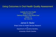 Conference PPT (238 KB) - Institute for Oral Health