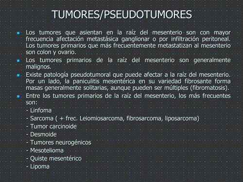 TUMORES/PSEUDOTUMORES