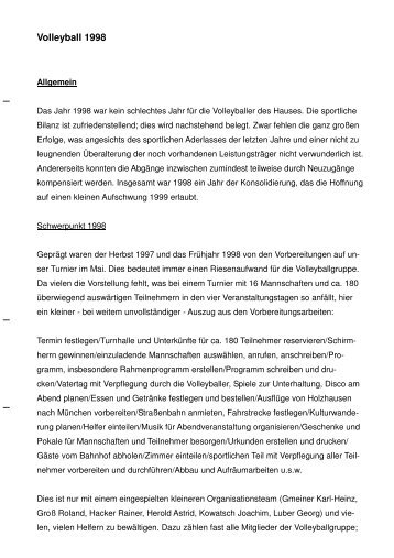 Jahresbericht 1998 - sg-stmi-volleyball