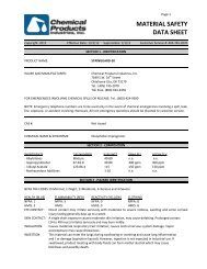 Material Safety Data Sheet - Chemical Products Industries, Inc.