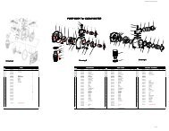 Pumps Parts Order List