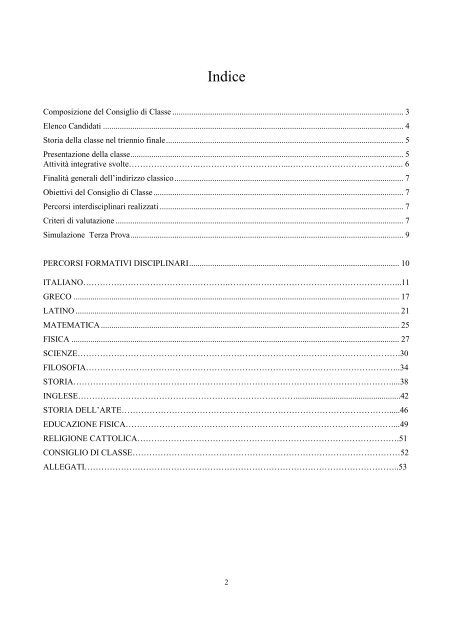 Documento del 15 Maggio - Liceo Classico "G. Leopardi"