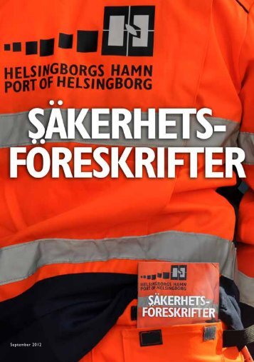 SÃ¤kerhetsfÃ¶reskrifter A5 - Helsingborgs Hamn AB