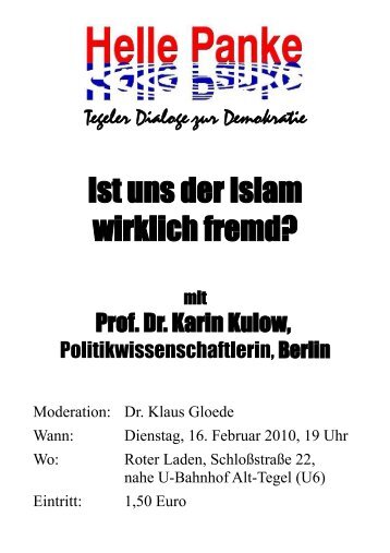 Ist uns der Islam wirklich fremd? - Die Linke. Berlin