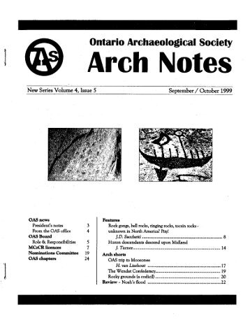 Arch Notes - Ontario Archaeological Society