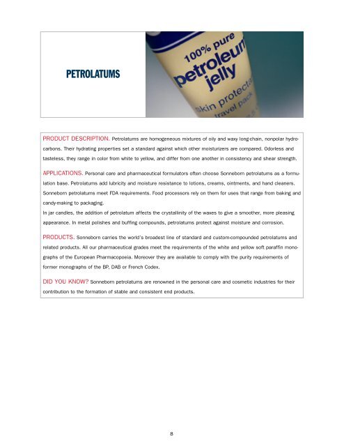 find refined solutions petrolatums white oils ... - Plusto.com