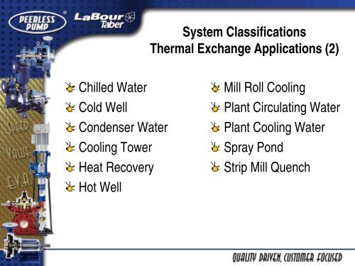 Centrifugal Pumps Systems Characteristics - Peerless Pump