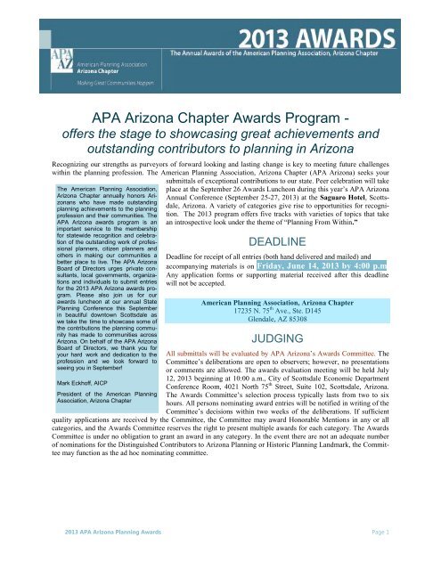 nomination application form american planning association, arizona ...