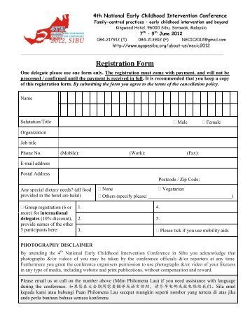 Registration Form -Revised Apr 12 - Agape Centre Sibu