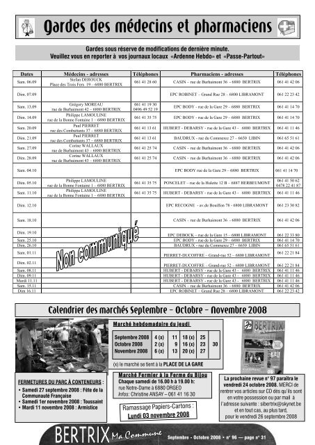 Revue Communale de Bertrix nÂ°96