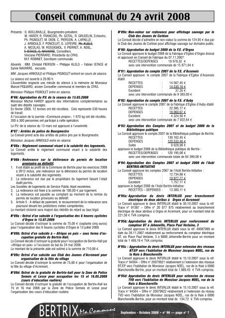 Revue Communale de Bertrix nÂ°96