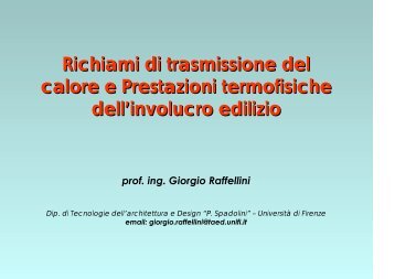 trasmiss cal edif.pdf - Dipartimento di Tecnologie dell'Architettura e ...