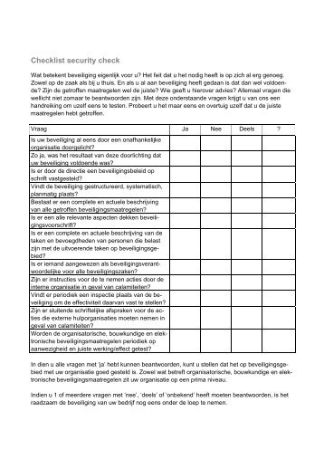 Checklist security check - Facto Magazine