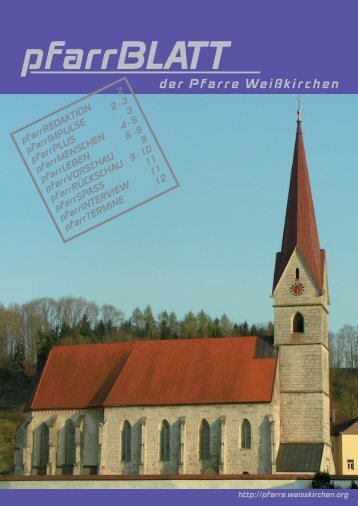 pfarrBLATT - Pfarre WeiÃkirchen an der Traun