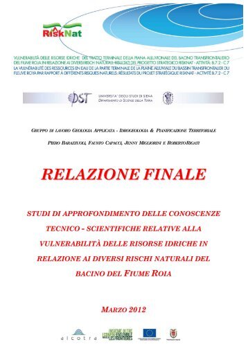 RELAZIONE FINALE - RiskNat