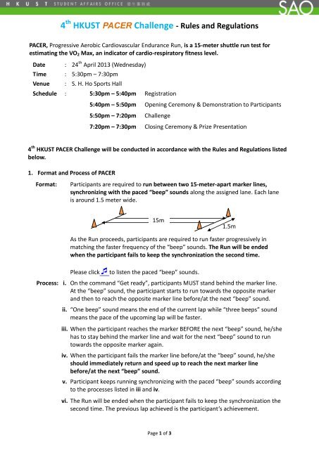 Rules and Regulations - Student Affairs Office