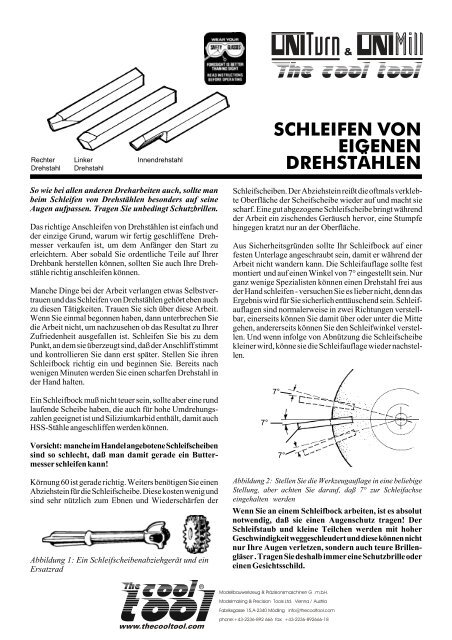 SCHLEIFEN VON EIGENEN DREHSTÄHLEN