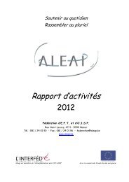 Rapport d'activitÃ©s - Aleap