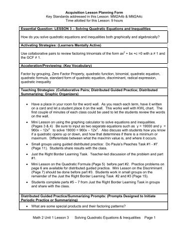 Acquisition Lesson Planning Form - Ciclt.net