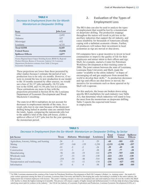 The Economic Cost of a Moratorium on Offshore Oil and Gas ...