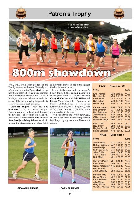 January february 2013 x - Masters Athletics W.A.