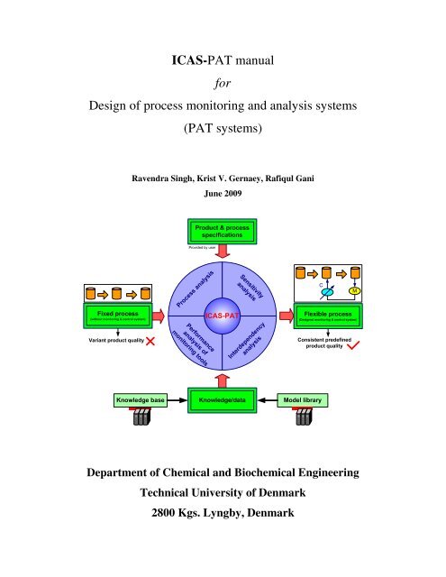 ICAS-PAT manual for Design of process monitoring and ... - CAPEC