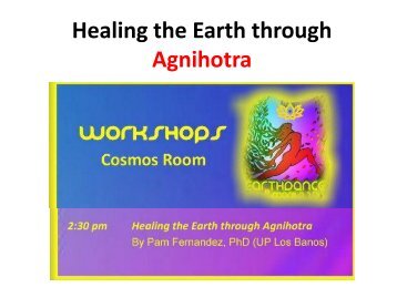 Healing the Earth through Agnihotra - Quantum Agriculture-Phil