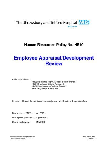 Employee Appraisal/Development Review