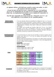 REGLEMENT INTERIEUR ACCUEIL DE LOISIRS - asso3a.fr