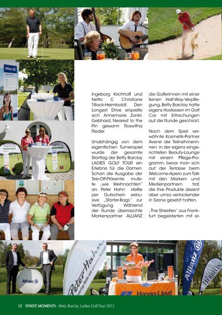 Die Betty Barclay LADIES GOLF TOUR 2012 - Finest Moments