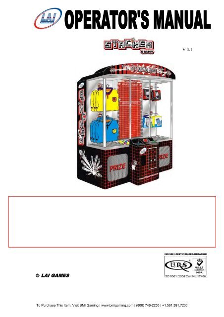 Giant Stacker Service Manual Bmi Gaming