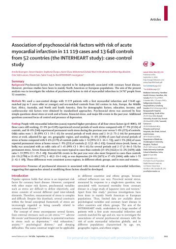 Association of psychosocial risk factors with risk of acute ... - Sicurweb