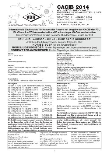 Info & Meldeschein Nürnberg 2014 - Internationaler Klub für ...