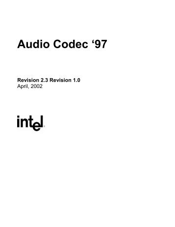 Audio Codec '97 - Inst.eecs.berkeley.edu
