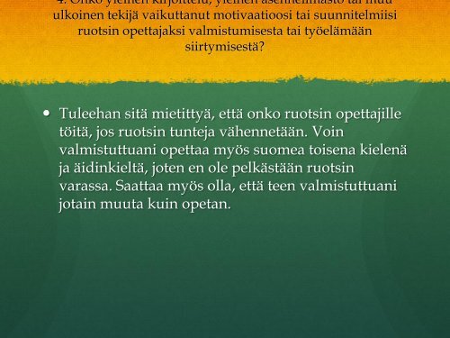 Kieltenopettajakoulutus ja ruotsin kielen opetuksen haasteet