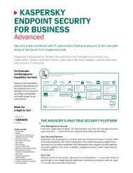 View Datasheet - Kaspersky Lab